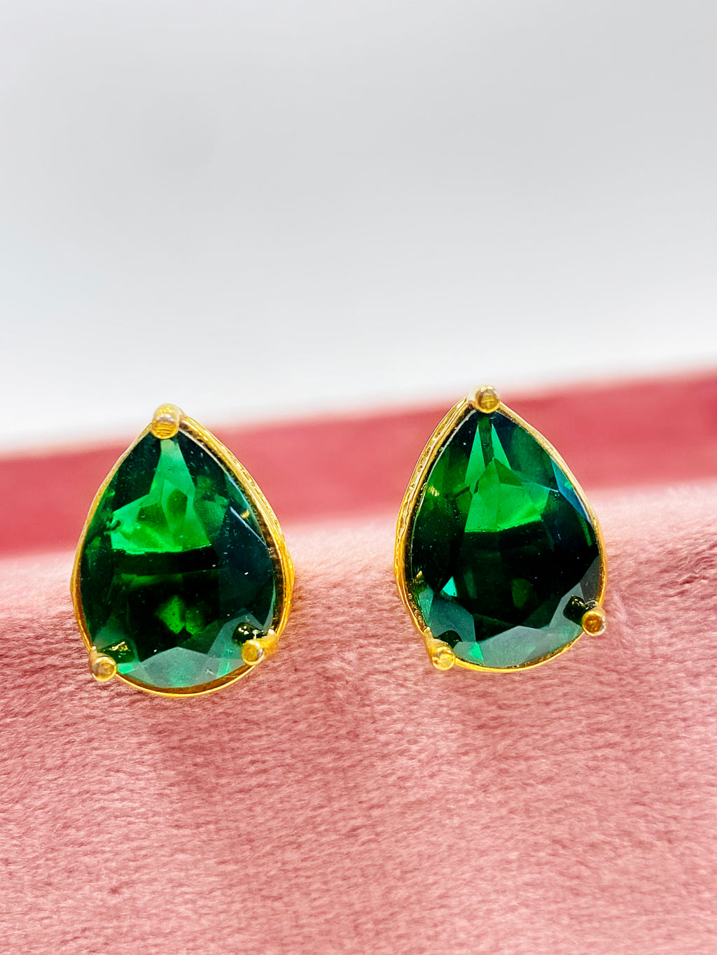 Candace studs- Dark Green