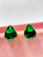 Candace studs- Dark Green