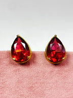 Candace studs- ruby red