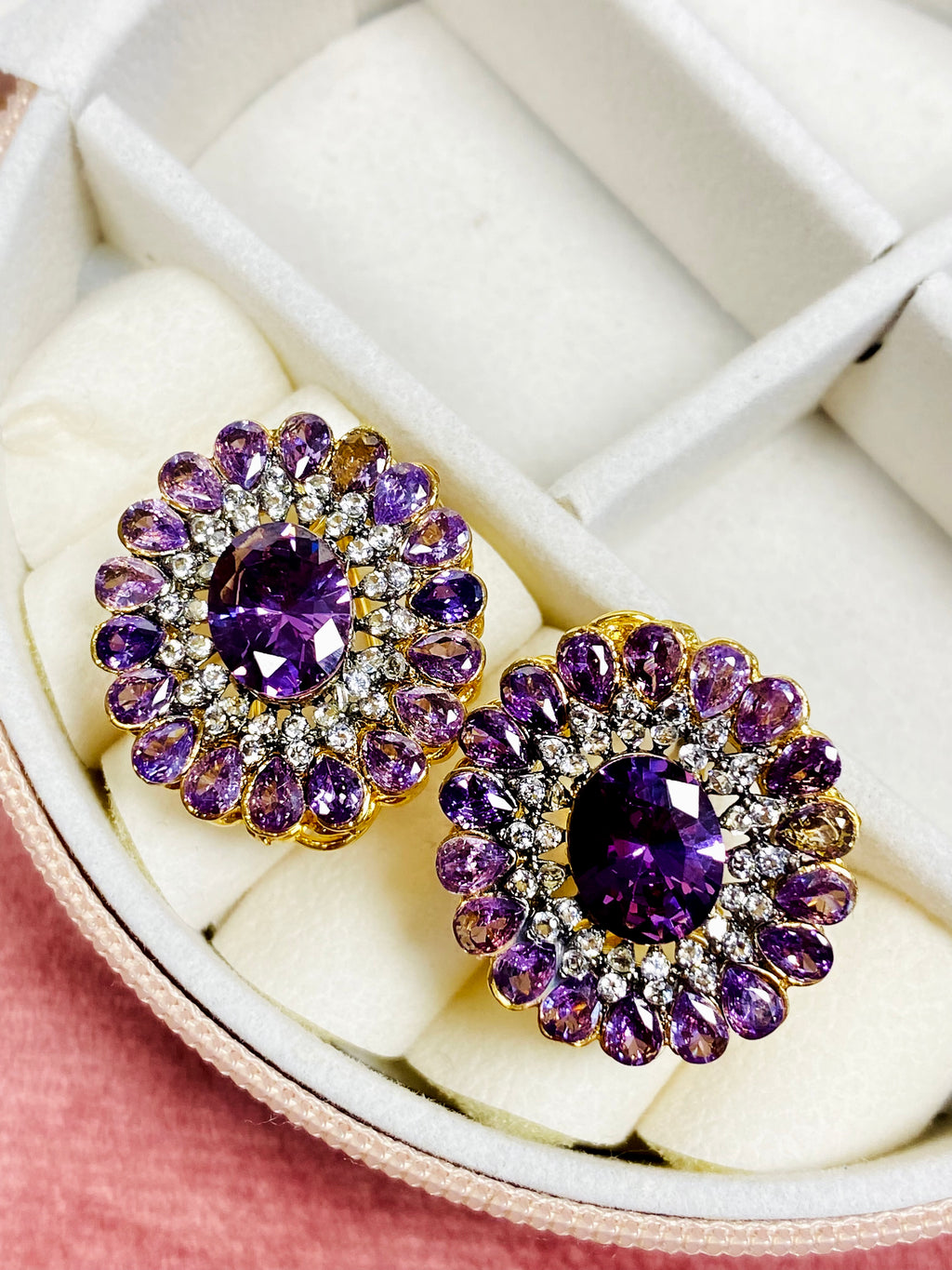 Round Studs- lavender