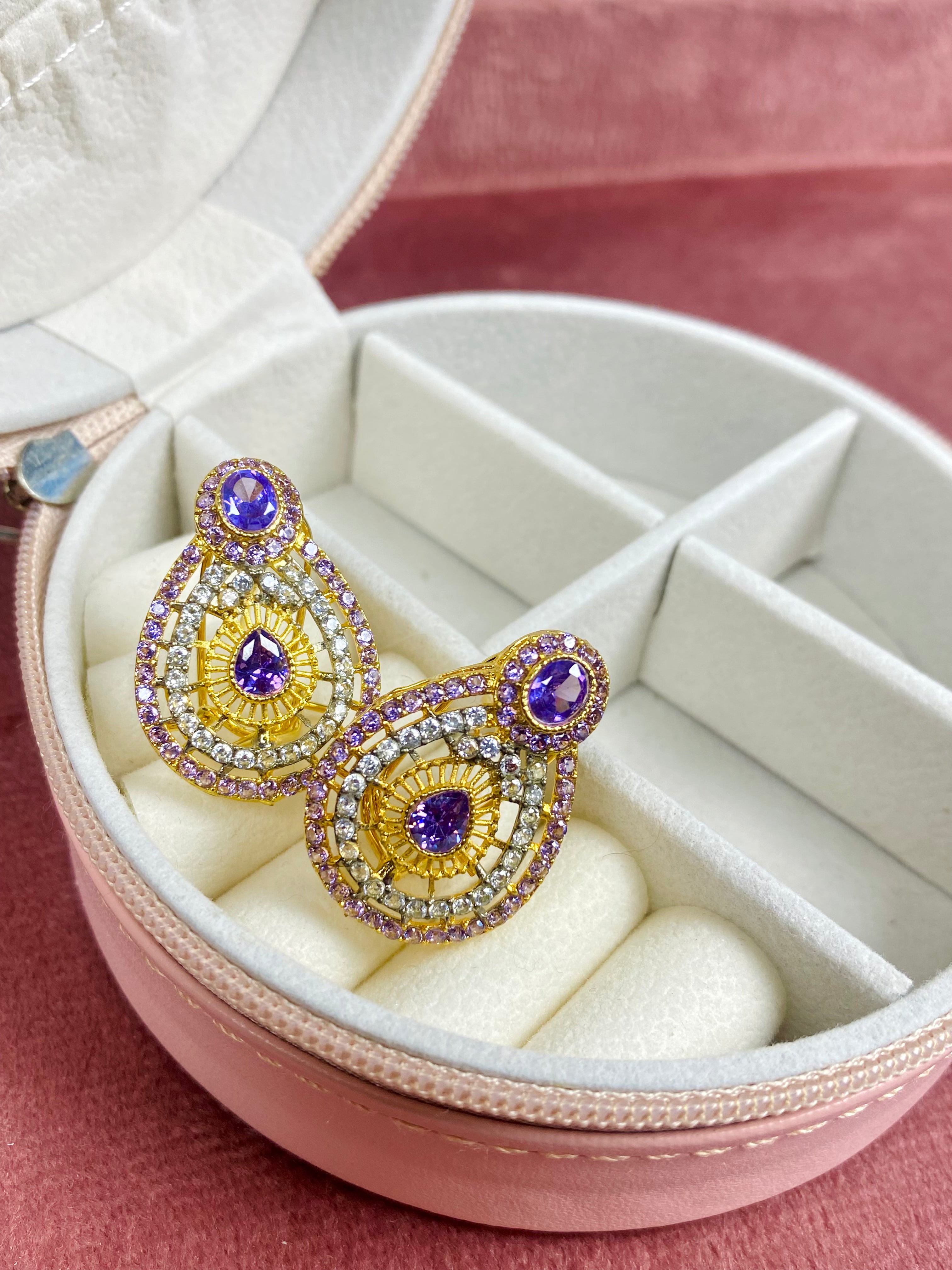 Almond Studs- Lilac